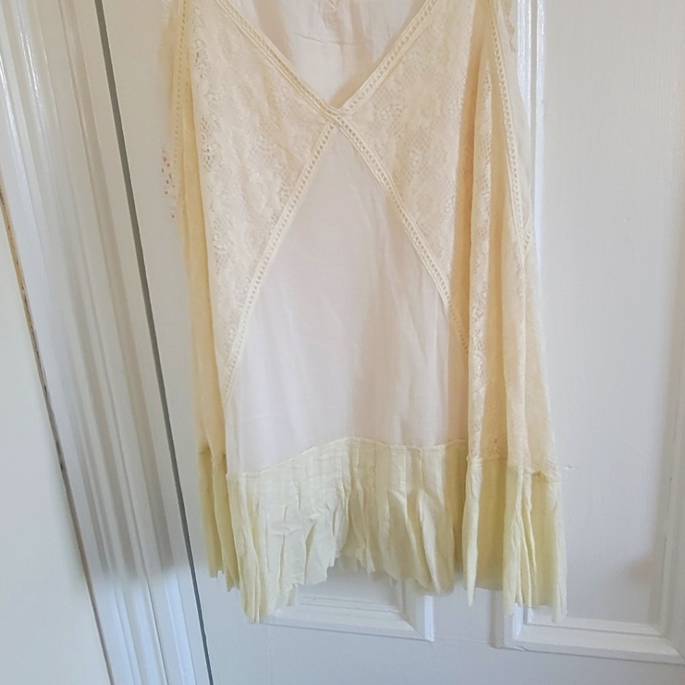 New with tag Free people M Ivory dress